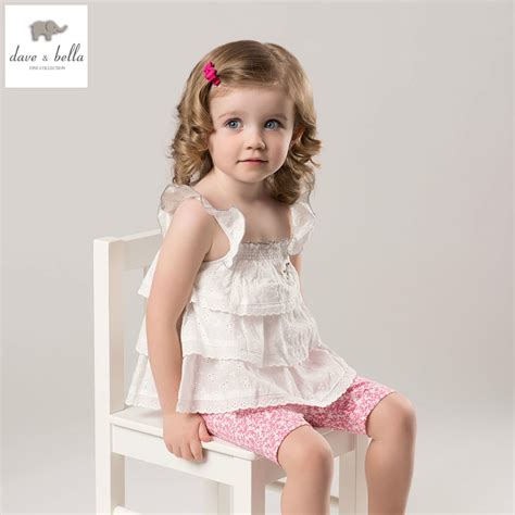 Db5179 Dave Bella Summer Baby Girls White Clothing Sets Kids Lovely