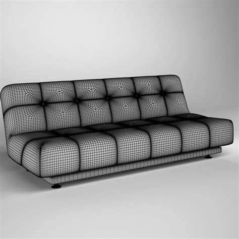 Leather Sofa Set 3d Model