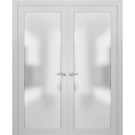 French Double Frosted Glass Doors 48 X 96