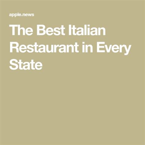 The Best Italian Restaurant In Every State — Purewow Best Italian