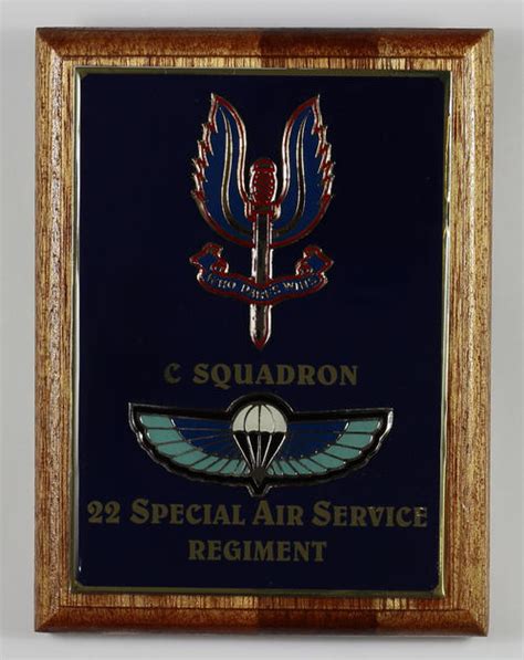 Plaques 22 Special Air Service Regiment C Squadron Plaque Signed By