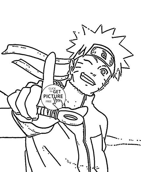 Naruto Uzumaki Coloring Page For Kids Manga Anime Coloring Pages