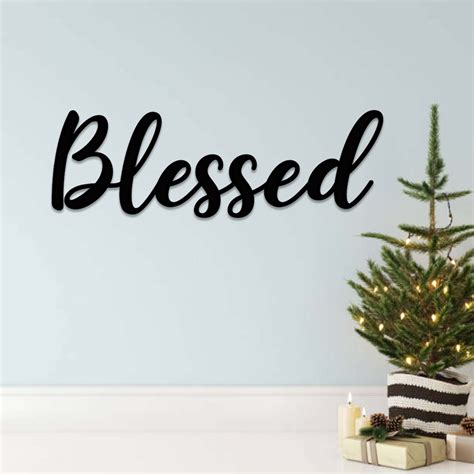 Blessed Metal Wall Art Blessed Sign Decor Blessed Sign Etsy