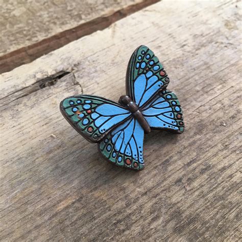 Vintage Hallmark Cards Butterfly brooch, butterfly pendant, butterfly jewelry, blue butterfly ...