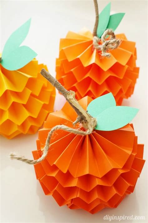 How To Make Paper Pumpkins For Fall Fall Crafts For Kids Fun