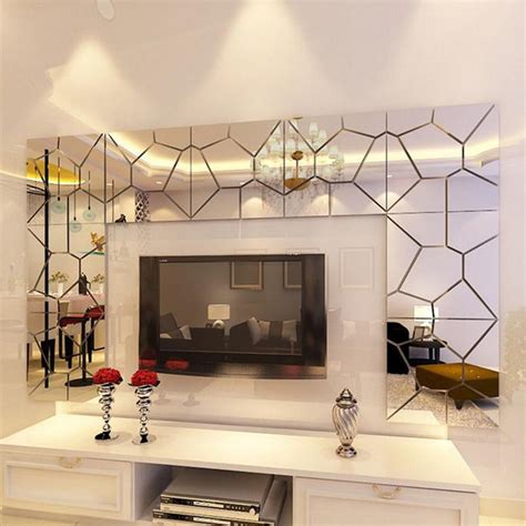 3d Self Adhesive Removable Modern Mirror Tile Acrylic Mirror Sheets