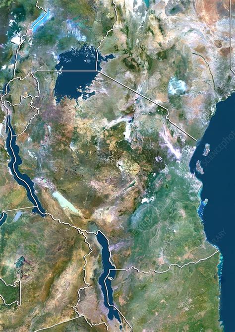 Tanzania Satellite Image Stock Image C0134117 Science Photo Library