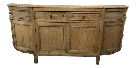 Mexican Rustic Pine Demilune Sideboard | Chairish
