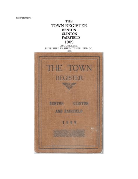 1909 Town Of Benton