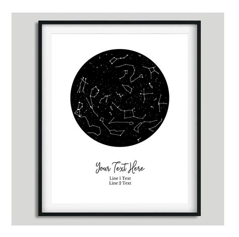 Star Map By Date 10 Year Anniversary T For Husband 10th Etsy