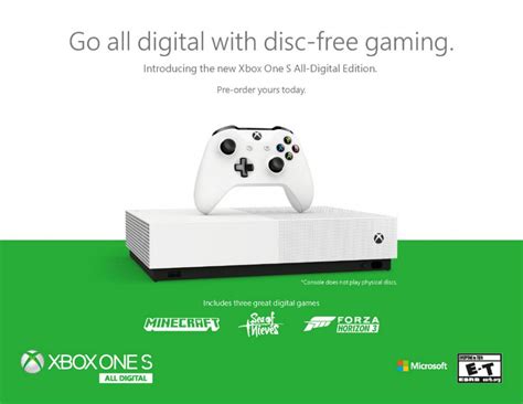 Microsoft Officially Announces The Xbox One S All Digital Edition