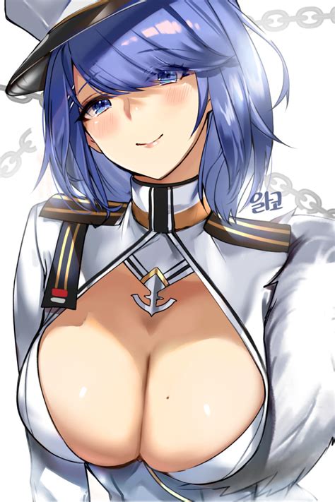 Alracoco Chapayev Azur Lane Azur Lane Highres 1girl Anchor Blue