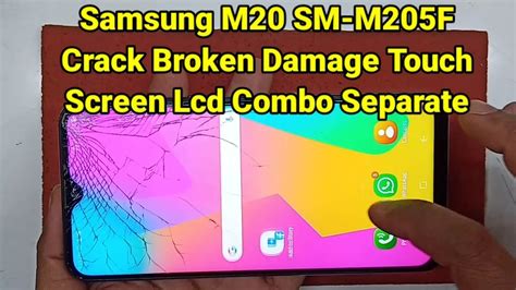 Samsung M20 Crack Broken Damage Touch Screen Lcd Combo Separate Youtube