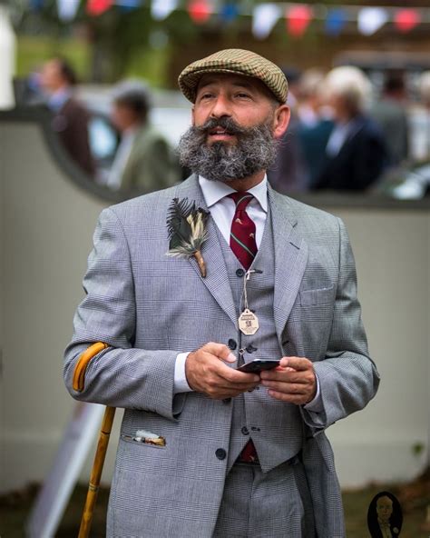 gentleman s gazette on instagram “tweed cap 3 piece glen check suit and cane elegantmen