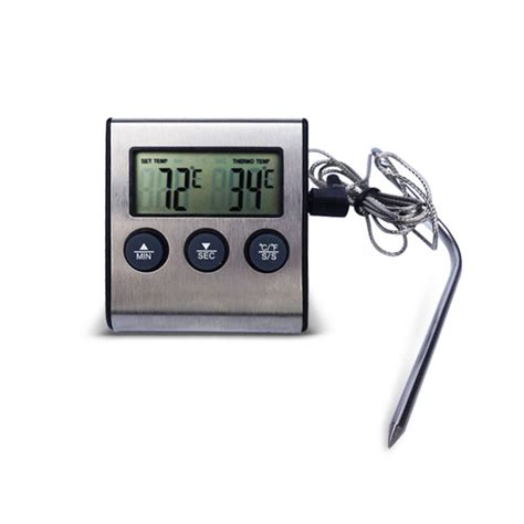 Digital Single Probe Roast Alert Cooking Meat Thermometer With Timer