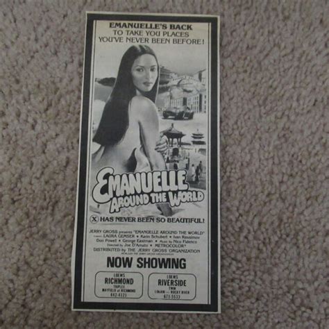 Vintage S Emanuelle Around The World Promo Newspaper Movie Ad