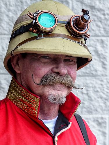 Steampunk Man With A Great Handlebar Mustache Taken At The Flickr