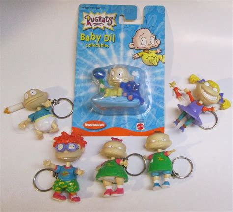 Lot Of 1997 Nickelodeon Rugrats Mini Figure Keychains And Dill Pvc 90s 3 Inch Nick 1983496485