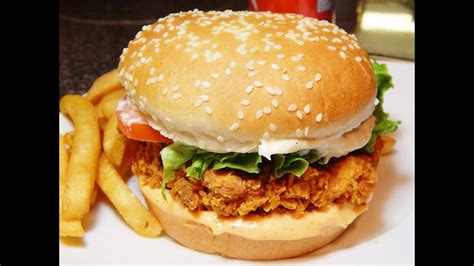 To assemble your kfc zinger burger, start by lightly toasting your seeded buns halves. Spicy Zinger Burger - A very special recipe - YouTube
