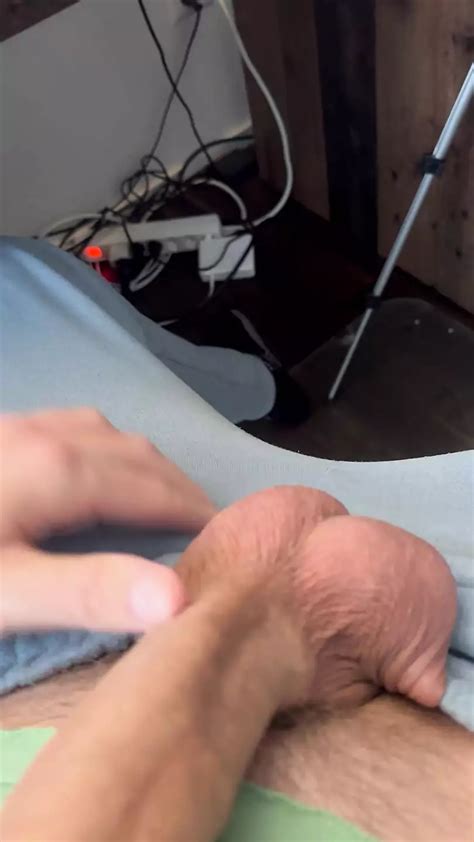 Slomo Cum Using Massage Gun On My Big Uncut Cock Gay Vibrator Porn