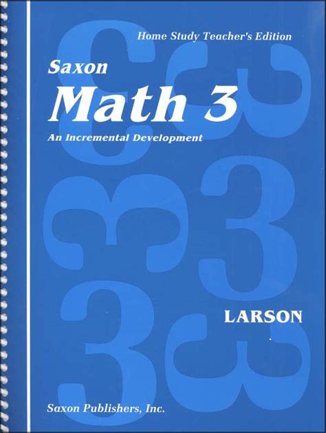 Saxon Math 3 Teachers Edition Saxon Publishers 9781565770164