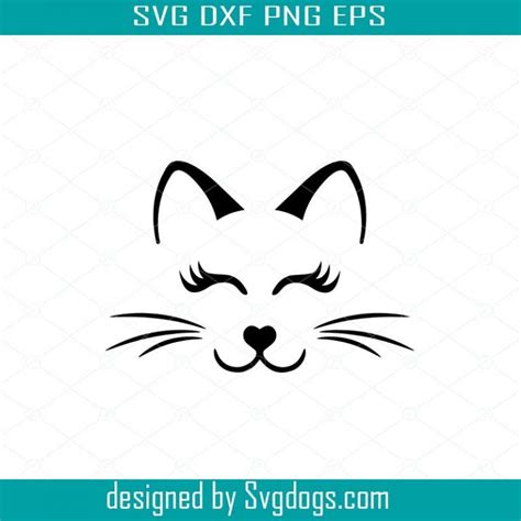 Cat Face Svg Kitten Whiskers Svg Svgdogscom