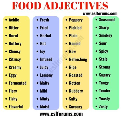 Food Adjects Are The Most Useful And Effective Way To Learn How To Use Them