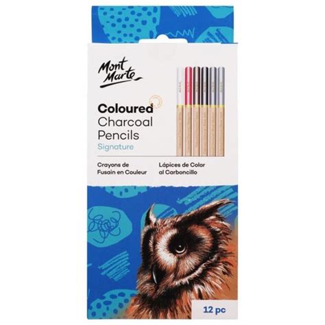 Shop Coloured Charcoal Pencils Set Of 12 Australia Art Supplies Articci
