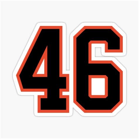Sports Lucky Number Forty Six Best 46 Sticker For Sale By