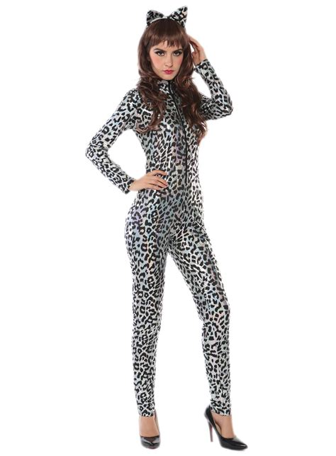Top Quality Leopard Cat Bodysuit Costume 3s1728 Free Shipping Best Quality Fashion Sexy