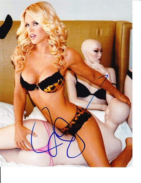 Jenny Mccarthy Signed Sexy Lingerie 8x10 Playmate Singled Out Collectible Memorabilia Autographia