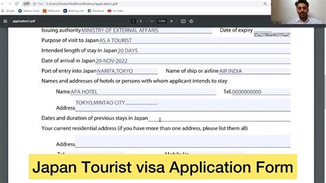 Japan Tourist Visa Application Form Japan Visa Application Form To