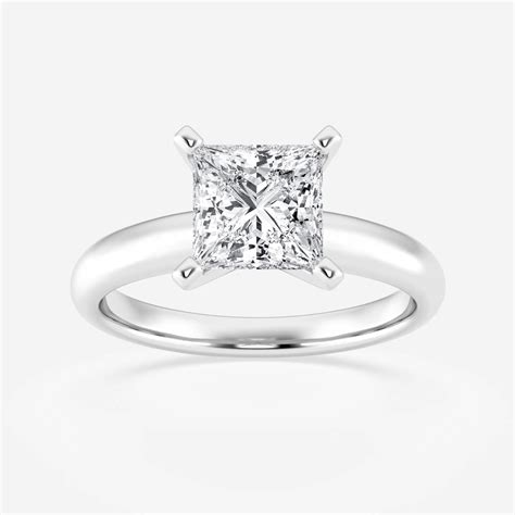 1 1 2 ctw princess lab grown diamond classic solitaire engagement ring grownbrilliance