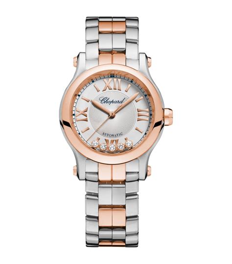Chopard Rose Gold And Stainless Steel Happy Sport Automatic Watch 33mm