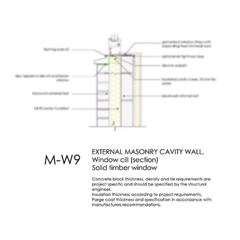 MW9 Masonry Cavity Wall Window Sill