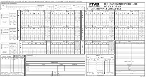 Fivb Volleyball Scoresheet Pdf Document