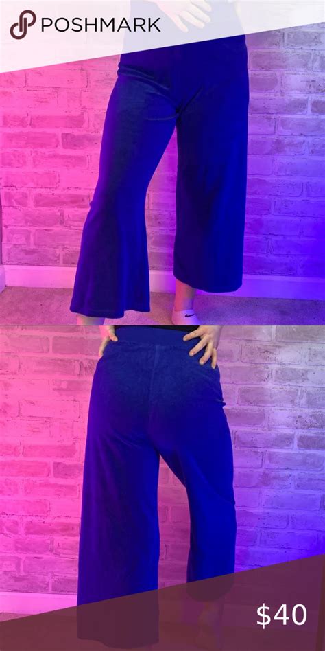 Juicy Couture Blue Velvet High Waisted Flare Leg Juicy Couture High Waisted Flares Juicy
