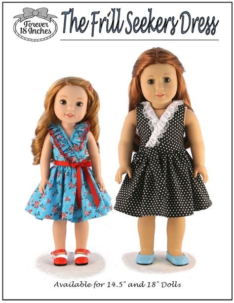 Forever 18 Inches Frill Seekers Dress Doll Clothes Pattern 18 Inch