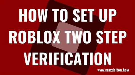 How To Set Up Roblox Two Step Verification