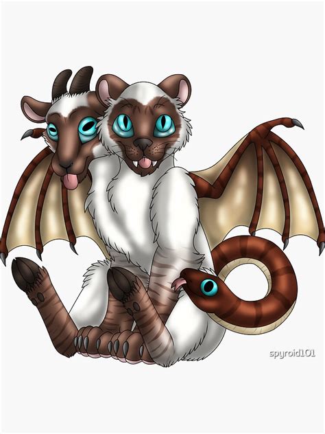 Chimera Cubs Chocolate Lynx Point Sticker By Spyroid101 Redbubble