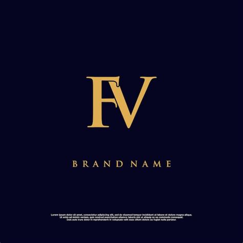 Premium Vector Luxury Modern Combination Fv Abstract Vector Logo