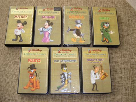 Walt Disney Cartoon Classics Limited Gold Edition I Complete Set Of 7 Vhs Tapes 1 Still In Plastic