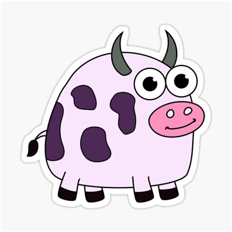 Funny Fat Cow Sticker For Sale By Svgs101 Redbubble