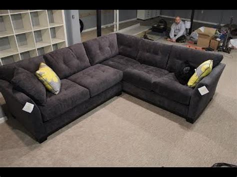 The premium dark gray microfiber fabric upholstery provides ultimate comfort and style to your living space. Dark Grey Sectional Sofa - YouTube