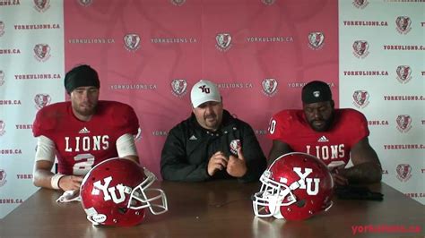 York Lions Football Vs Ottawa Gee Gees Post Game Press Conference