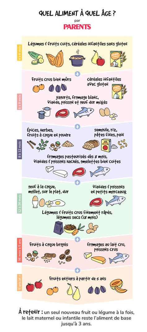 Diversification Quel Aliment à Quel âge Parentsfr