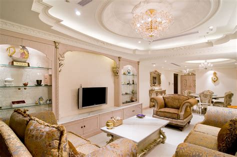 Beautiful Ceiling In The Living Room Wallpapers And Images
