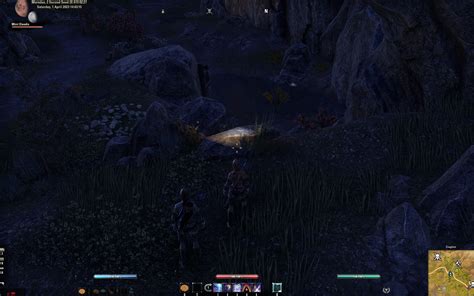Lit rock SW of Howling Sepulchers in Craglorn with no light source