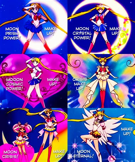 Sailor Moons Different Transformations Sailor Moom Sailor Moon