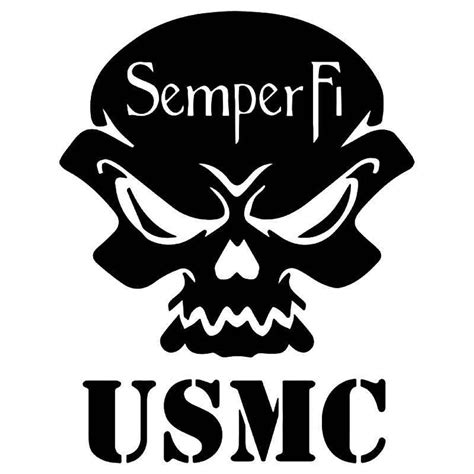Motors Usmc Punisher Skull Marine Corps Decal Die Cut Insignia Semper